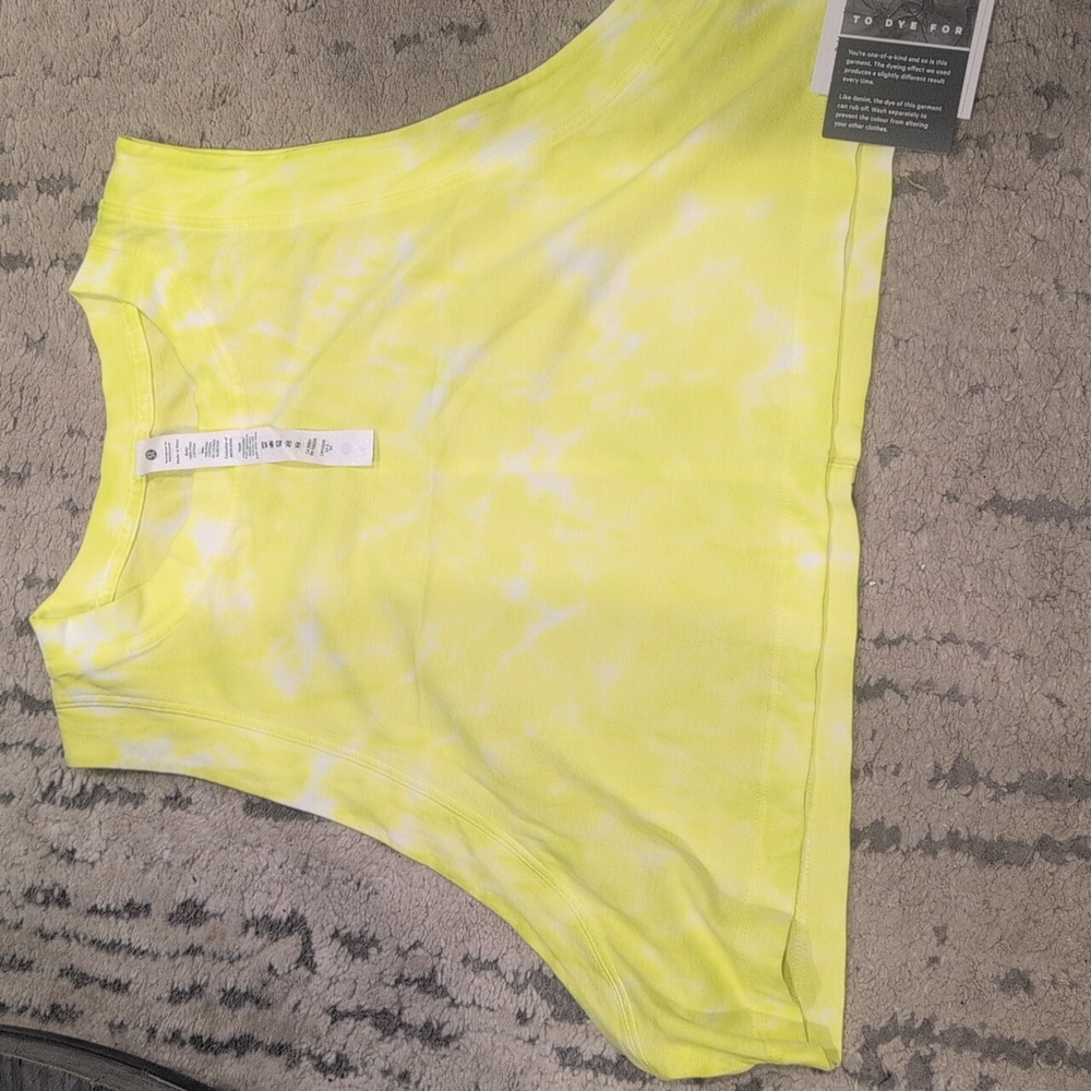 NWT All Yours Cropped Cotton Tank Tie Die - Picture 7 of 8